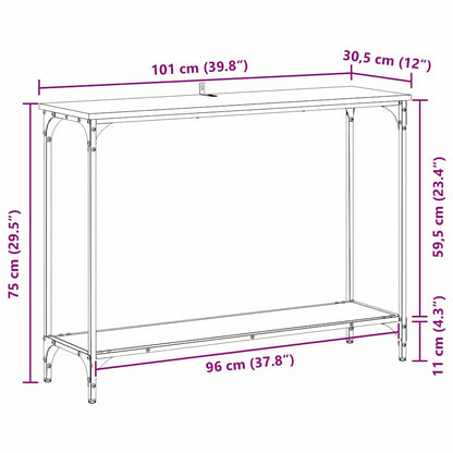 Classic Console Table Black oak  Engineered wood - Soft Upholstery