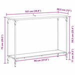 Classic Console Table Black oak  Engineered wood - Soft Upholstery
