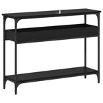 Contemporary Console Table Black oak Engineered wood - High Quality