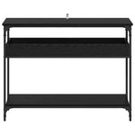 Contemporary Console Table Black oak Engineered wood - High Quality