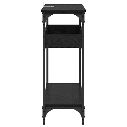 Contemporary Console Table Black oak Engineered wood - High Quality