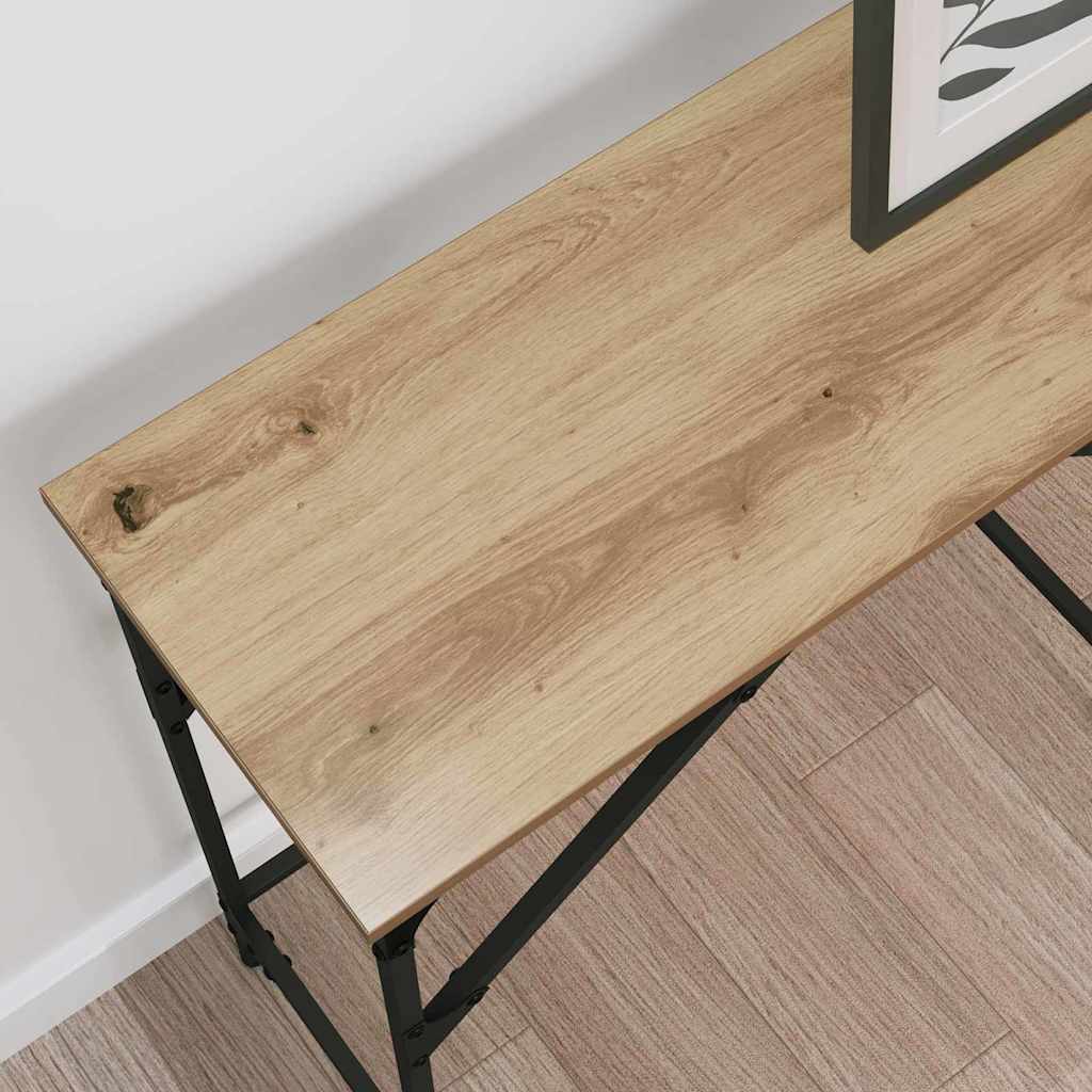 Minimalist Console Table Artisan oak Engineered wood - Space-Saving