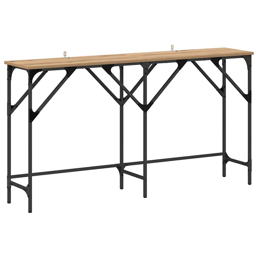Minimalist Console Table Artisan oak Engineered wood - Space-Saving