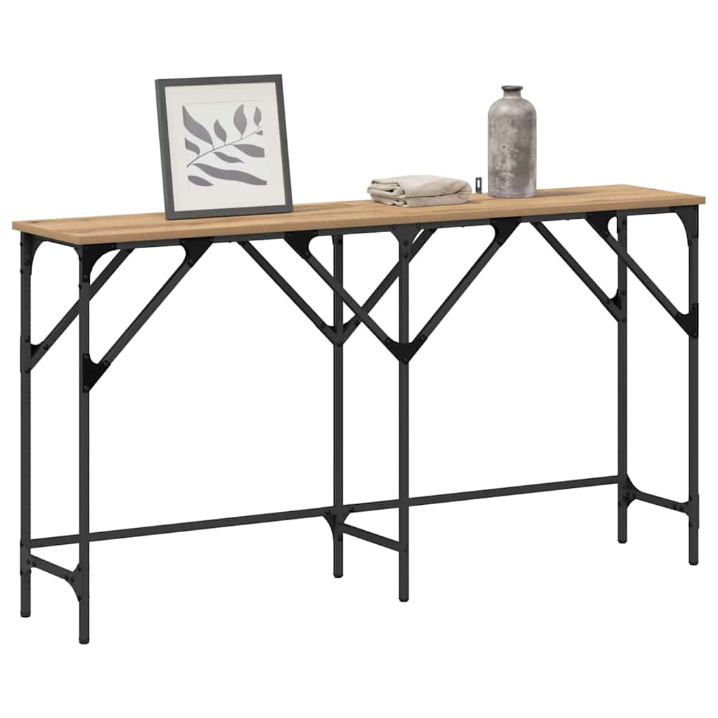 Minimalist Console Table Artisan oak Engineered wood - Space-Saving