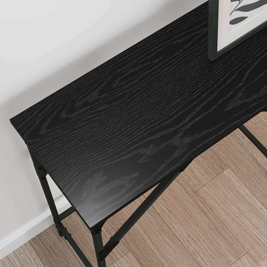 Luxury Console Table Black oak Engineered wood - High Quality Build