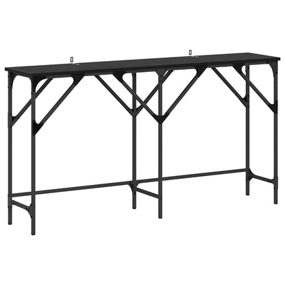 Luxury Console Table Black oak Engineered wood - High Quality Build