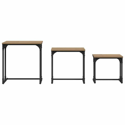 Stylish Nesting Coffee Table 3 pcs Artisan oak 50- High Quality