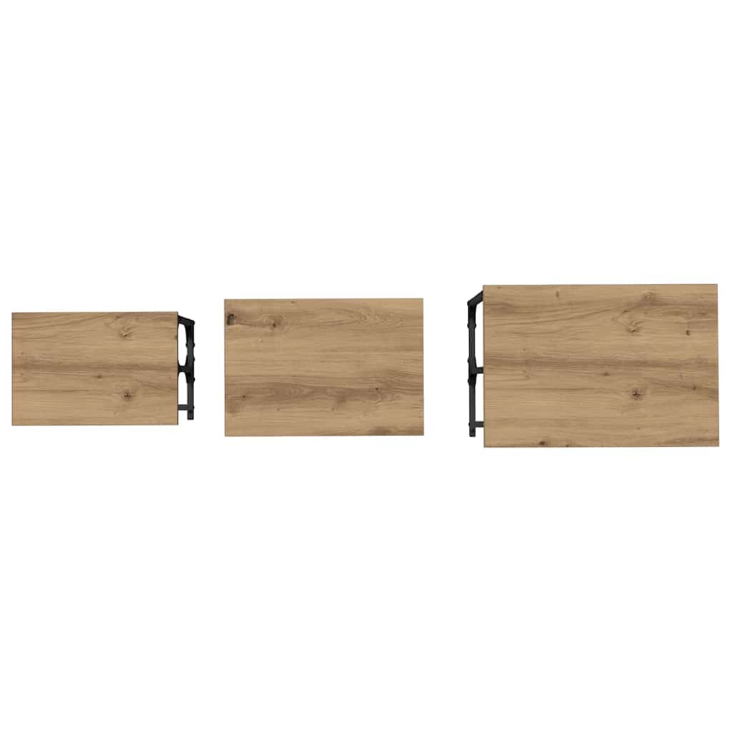 Stylish Nesting Coffee Table 3 pcs Artisan oak 50- High Quality