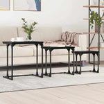 Modern Nesting Coffee Table 3 pcs Black oak 50- Sleek Modern Look