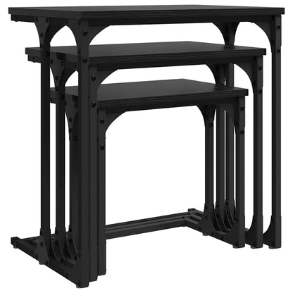 Modern Nesting Coffee Table 3 pcs Black oak 50- Sleek Modern Look