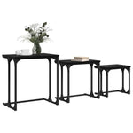 Modern Nesting Coffee Table 3 pcs Black oak 50- Sleek Modern Look