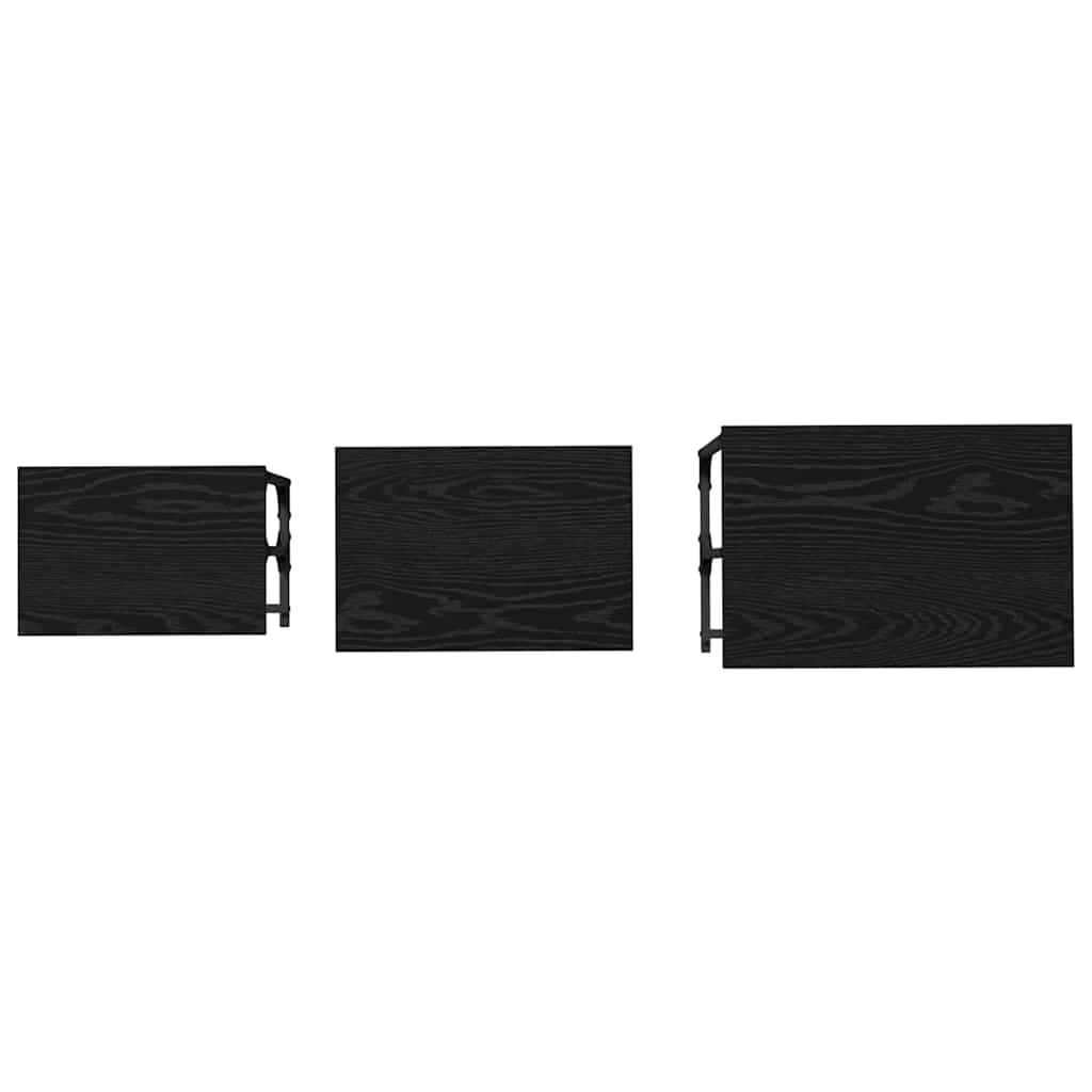 Modern Nesting Coffee Table 3 pcs Black oak 50- Sleek Modern Look