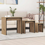 Compact Nesting Coffee Table 3 pcs Artisan oak - Durable