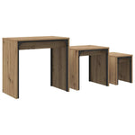 Compact Nesting Coffee Table 3 pcs Artisan oak - Durable