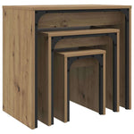 Compact Nesting Coffee Table 3 pcs Artisan oak - Durable
