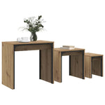 Compact Nesting Coffee Table 3 pcs Artisan oak - Durable