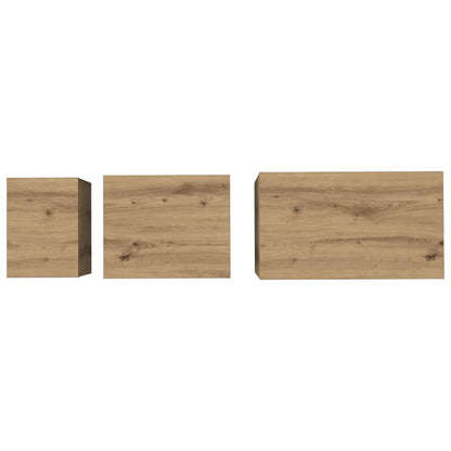 Compact Nesting Coffee Table 3 pcs Artisan oak - Durable
