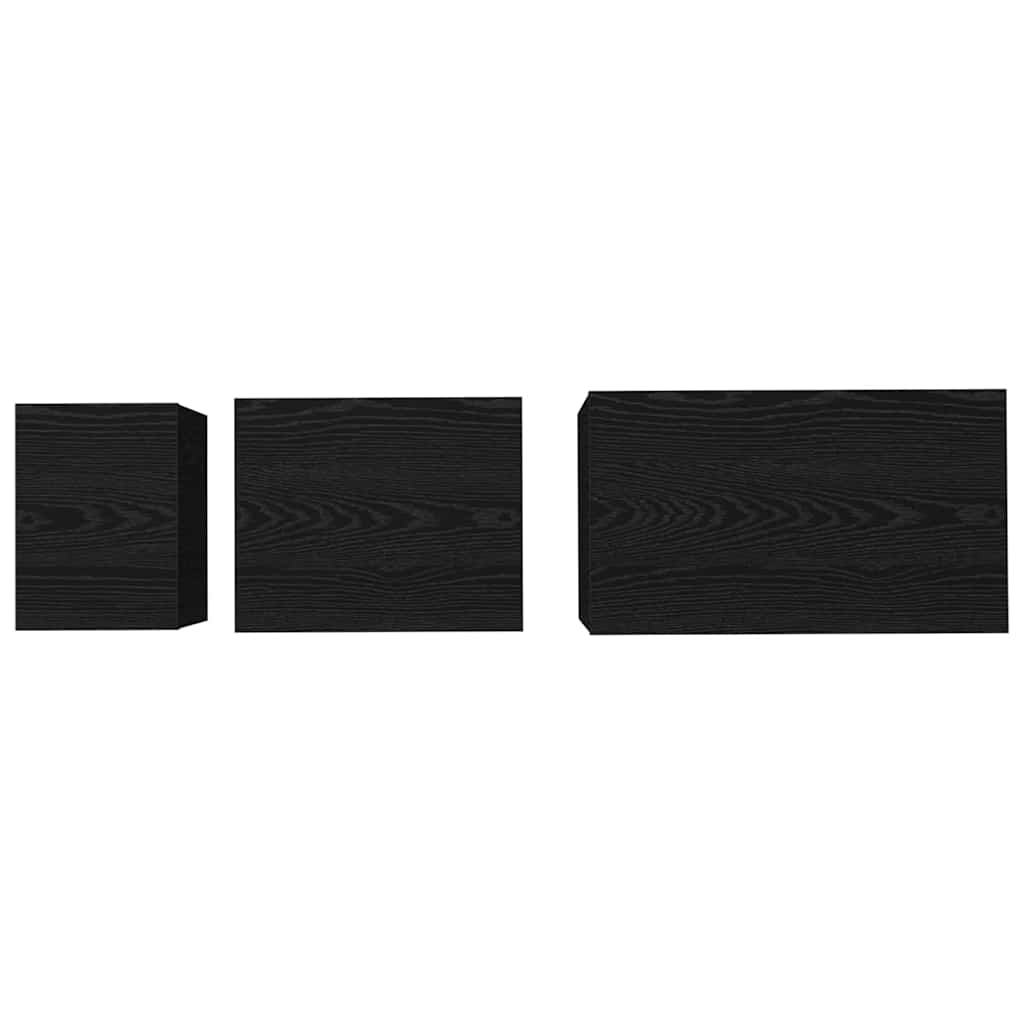 Versatile Nesting Coffee Table 3 pcs Black oak - Space-Saving Style