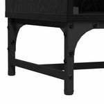Versatile Highboard Black oak Engineered wood - High Quality Build