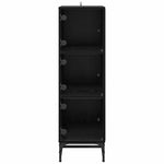 Versatile Highboard Black oak Engineered wood - High Quality Build