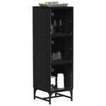 Versatile Highboard Black oak Engineered wood - High Quality Build