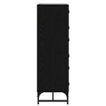 Versatile Highboard Black oak Engineered wood - High Quality Build
