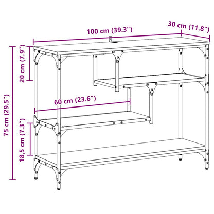 Minimalist Console Table Artisan oak Engineered wood - Comfortable