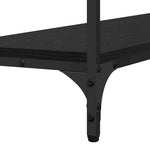 Elegant Console Table Black oak Engineered wood - Durable