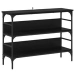 Stylish Console Table Black oak Engineered wood - Sleek Modern Look