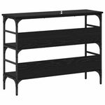 Stylish Console Table Black oak Engineered wood - Sleek Modern Look