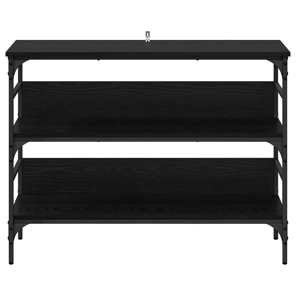 Stylish Console Table Black oak Engineered wood - Sleek Modern Look