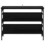 Stylish Console Table Black oak Engineered wood - Sleek Modern Look