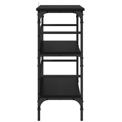 Stylish Console Table Black oak Engineered wood - Sleek Modern Look