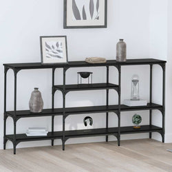 Contemporary Console Table Black oak Engineered wood - High Quality