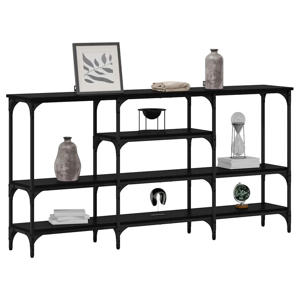 Contemporary Console Table Black oak Engineered wood - High Quality