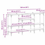 Console Table Black oak Engineered wood - High Quality