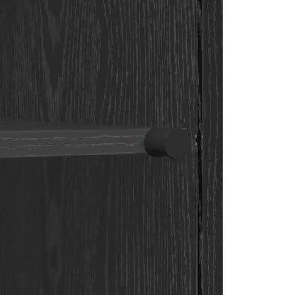Premium Sideboard Black oak Engineered wood - Soft Upholstery