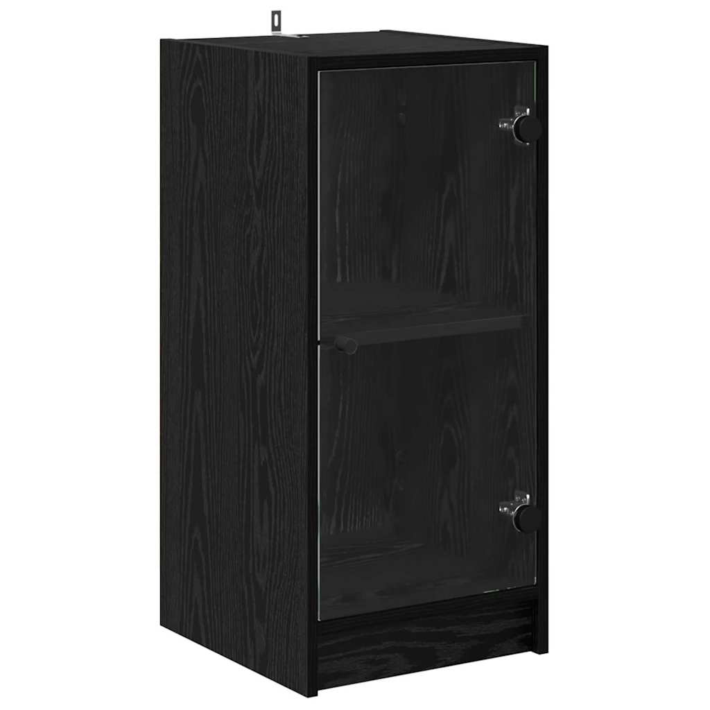 Premium Sideboard Black oak Engineered wood - Soft Upholstery