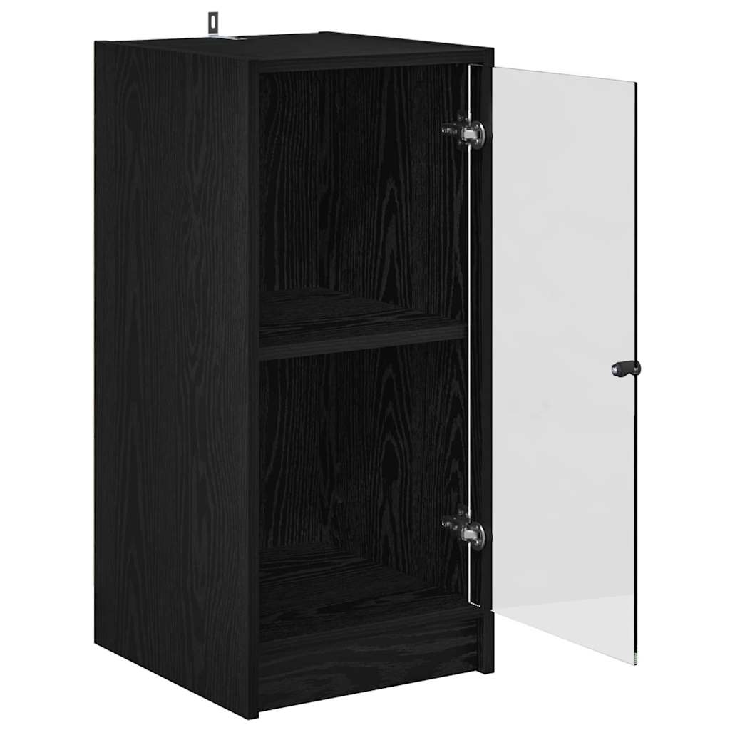 Premium Sideboard Black oak Engineered wood - Soft Upholstery