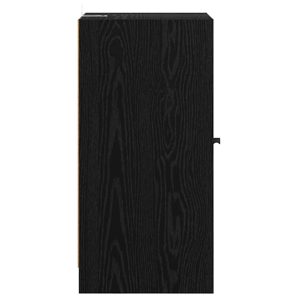 Premium Sideboard Black oak Engineered wood - Soft Upholstery