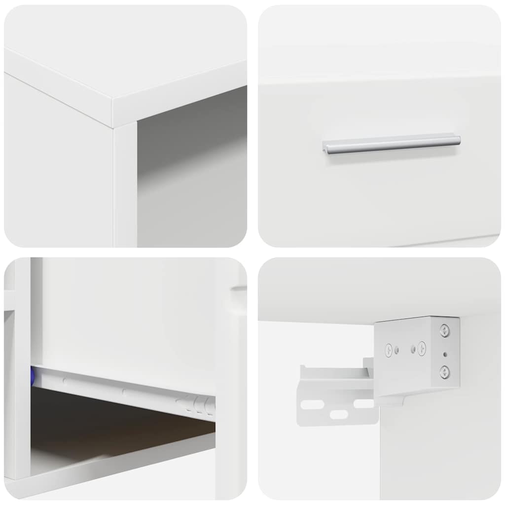 Stylish TV Cabinet with Drawer White Engineered wood - High Quality