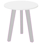 Elegant Table Top White 1 Engineered wood - Premium Comfort