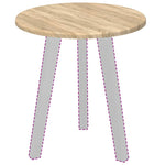 Contemporary Table Top Sonoma oak 1 Engineered wood - Premium