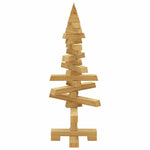 Luxury Wooden Christmas Tree with Stand Brown 60cm Solid pine wood