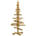 Luxury Wooden Christmas Tree with Stand Brown 90cm Solid pine wood