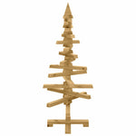 Luxury Wooden Christmas Tree with Stand Brown 90cm Solid pine wood