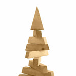 Minimalist Wooden Christmas Tree with Stand Brown 120cm Solid pine wood