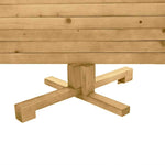 Minimalist Wooden Christmas Tree with Stand Brown 120cm Solid pine wood