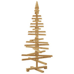 Minimalist Wooden Christmas Tree with Stand Brown 120cm Solid pine wood