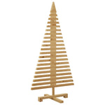 Minimalist Wooden Christmas Tree with Stand Brown 120cm Solid pine wood